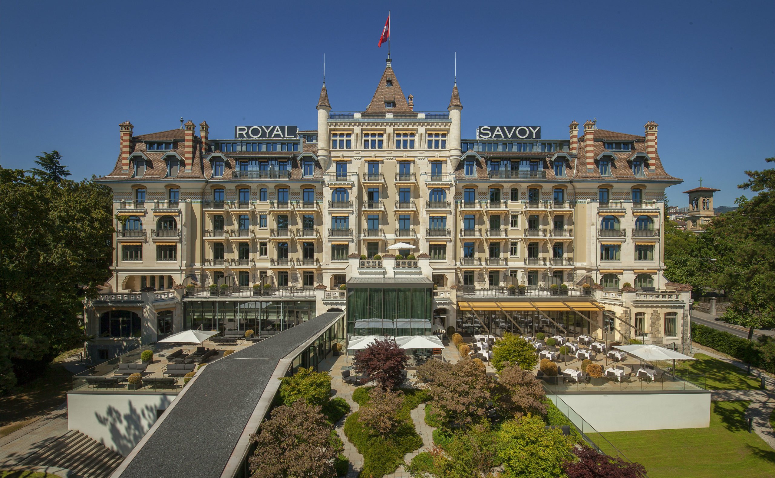 Hotel Royal Savoy Lausanne Southfacadesunny1 Ret